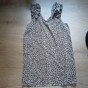 Entro Animal Print Ruffle Shift Dress